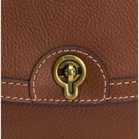 Fossil AINSLEY SMALL CROSSBODY Leather Shoulder Bag Purse Medium Brown NWT $195 - Picture 5 of 9
